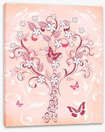 Butterfly blossom tree Stretched Canvas 22453971