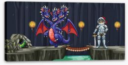 Knights and Dragons Stretched Canvas 225474939