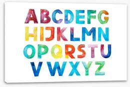 Alphabet and Numbers Stretched Canvas 226733480