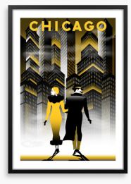 Stepping out in Chicago Framed Art Print 228399931