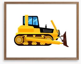 Yellow bulldozer Framed Art Print 228869709