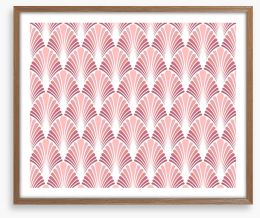 Pink deco shells Framed Art Print 229266856