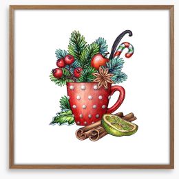 A cup of Christmas Framed Art Print 231764083