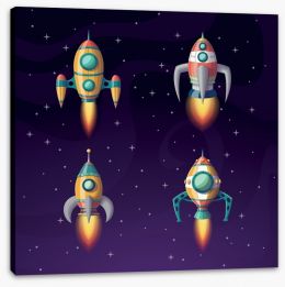 Rockets and Robots Stretched Canvas 232233023