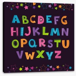 Alphabet and Numbers Stretched Canvas 233971100