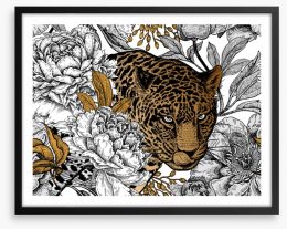 The leopard garden Framed Art Print 234236935