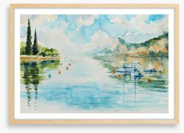 Bobbing on the lake Framed Art Print 235213741