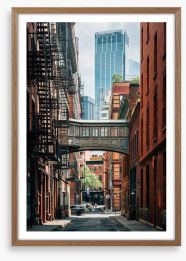 Staple Street skybridge Framed Art Print 237674010