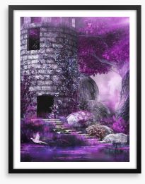 The violet tower Framed Art Print 240138537