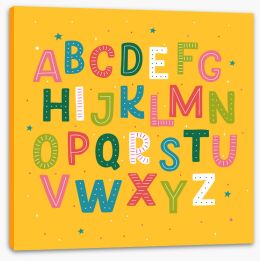 Alphabet and Numbers Stretched Canvas 243653092