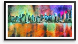 Manhattan mirage Framed Art Print 244354379