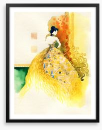 Girl in gold Framed Art Print 244356933