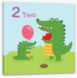Alphabet and Numbers Stretched Canvas 244632792