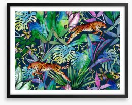 The jungle leopards Framed Art Print 245701356