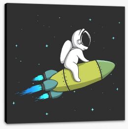 Rockets and Robots Stretched Canvas 246394954