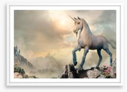 Unicorn of the clouds Framed Art Print 246454298