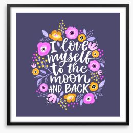 The moon and me Framed Art Print 249096855