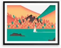 Sailing into autumn Framed Art Print 249438521