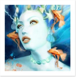 Mermaid surprise Art Print 249611896