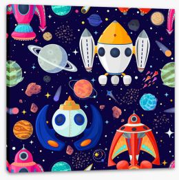 Rockets and Robots Stretched Canvas 250020846
