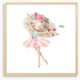 Rosy the ballerina Framed Art Print 250495377