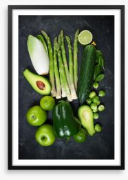 Eat your greens Framed Art Print 251353005