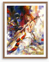The girl and the cello Framed Art Print 25137079