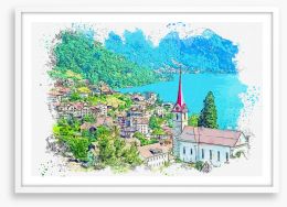 Lucerne lake Framed Art Print 254044893