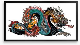 Tickle the dragon tail Framed Art Print 255234417