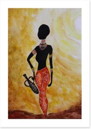 African Art Art Print 255457360