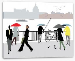 By the River Thames Stretched Canvas 25559404
