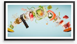 Sushi rainbow Framed Art Print 255916640
