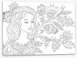 Colour Your Own Stretched Canvas 258138224