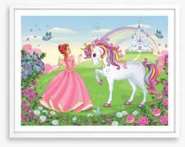 Playing with my princess Framed Art Print 258300078