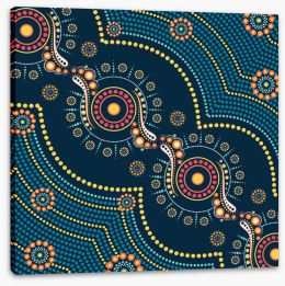 Dot Painting Stretched Canvas 258480220