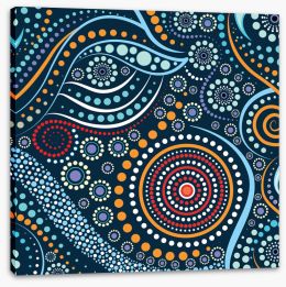 Dot Painting Stretched Canvas 258480273