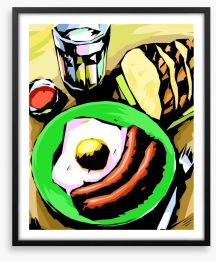 Breakfast of champions Framed Art Print 25896956