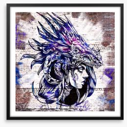 The dragon mask Framed Art Print 259297336