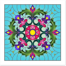 Stained Glass Art Print 260650665