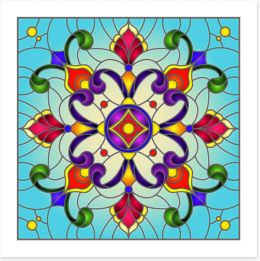 Stained Glass Art Print 261463953
