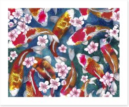 Sakura swim I Art Print 263408496