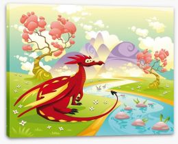 Knights and Dragons Stretched Canvas 26420409