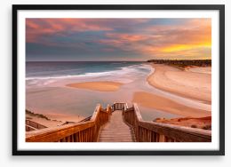 Southport beach sunrise Framed Art Print 265275001
