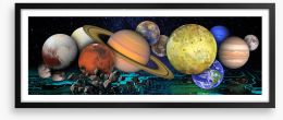 Planet crush panorama Framed Art Print 266245244