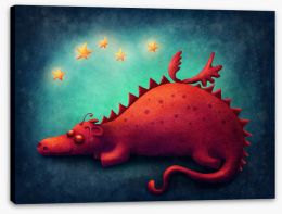 Knights and Dragons Stretched Canvas 266801915