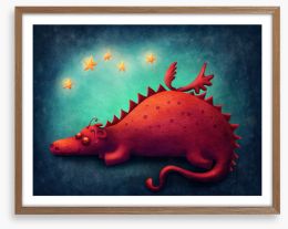 Let sleeping dragons lie Framed Art Print 266801915