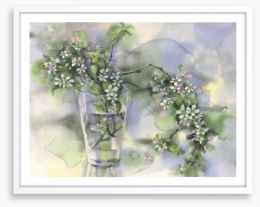 A glass of blossom Framed Art Print 266877123