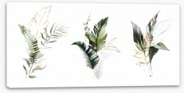 Gilded leaf trio Stretched Canvas 268989921