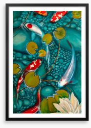 Lily pad pond Framed Art Print 270766416