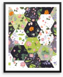 Green dream patchwork Framed Art Print 271055369